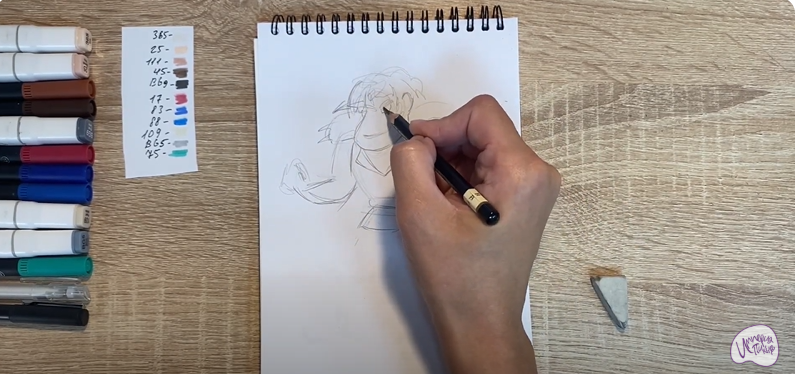 Рисуем Косолапый из мультфильма "Маракуда"
