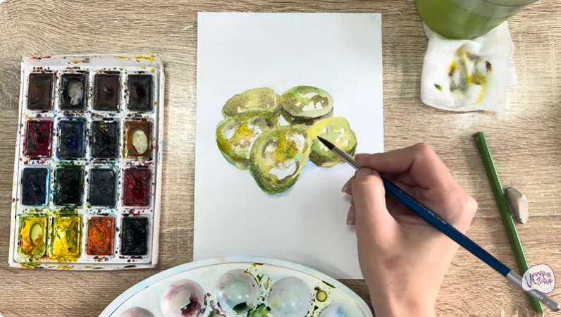 Рисуем Маринованные халапеньо