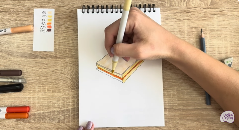 Рисуем Пирожное "Александровская полоска"