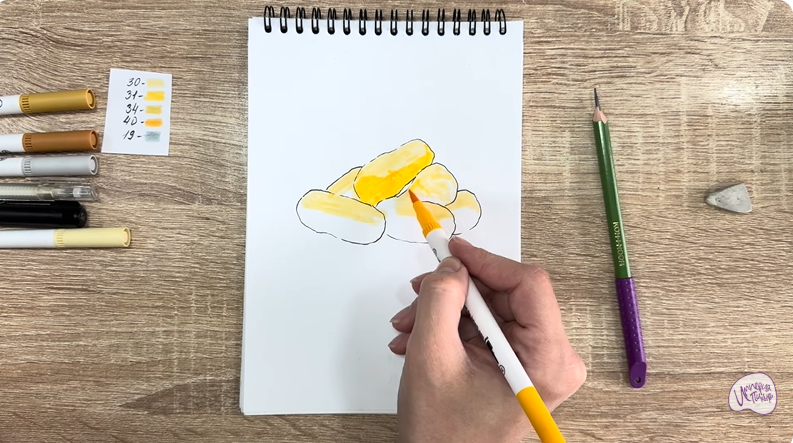 Рисуем Кукурузные палочки