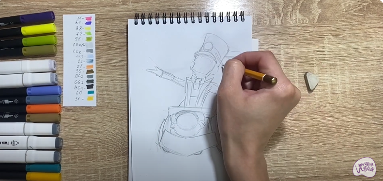 Рисуем Чак из Brawl Stars