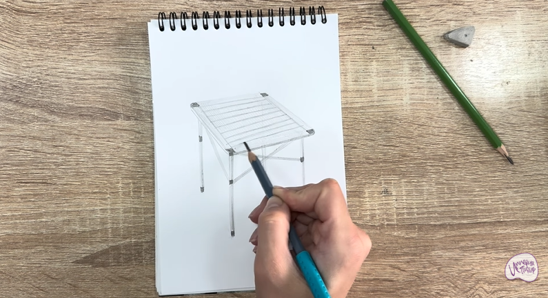 Рисуем Походный стол