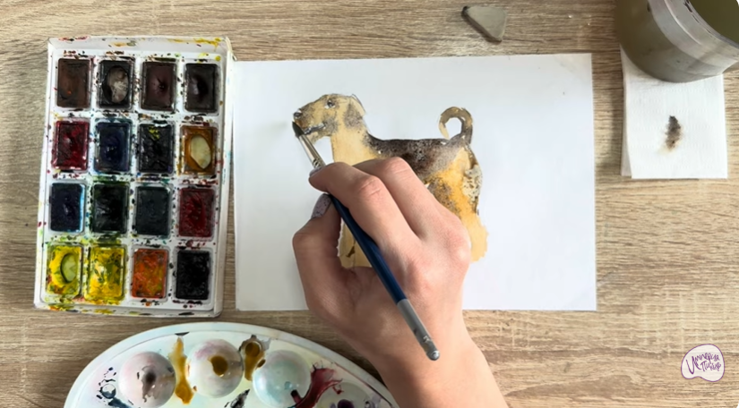 Рисуем Собака породы Эрдельтерьер