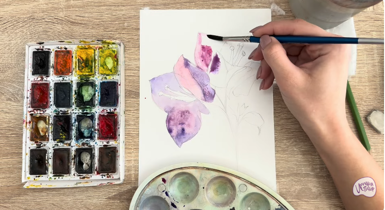 Рисуем Бугенвиллея