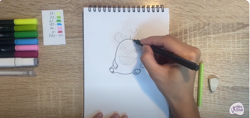 Рисуем Пиля из "Монсики"