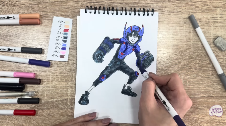 Рисуем Хиро Хамада из "Город Героев"