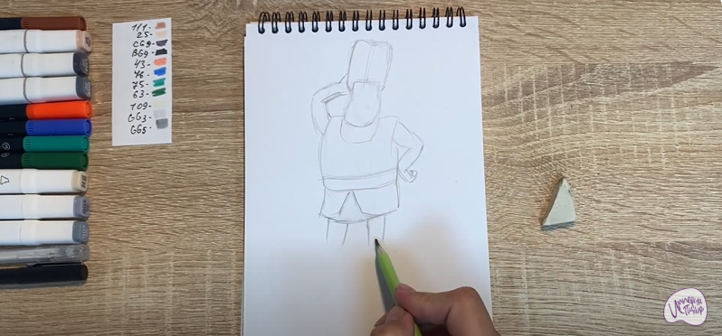 Рисуем Утёс из мультфильма "Маракуда"