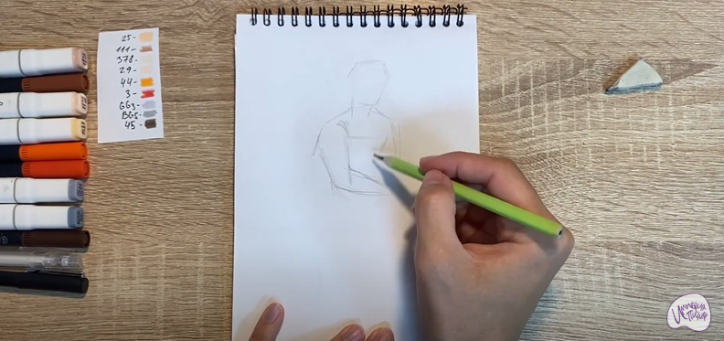 Рисуем Тала из "Моана"