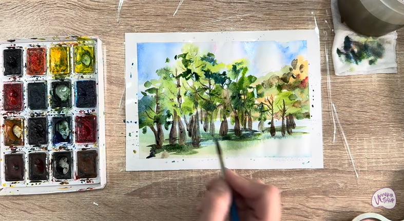 Рисуем Озеро Сукко