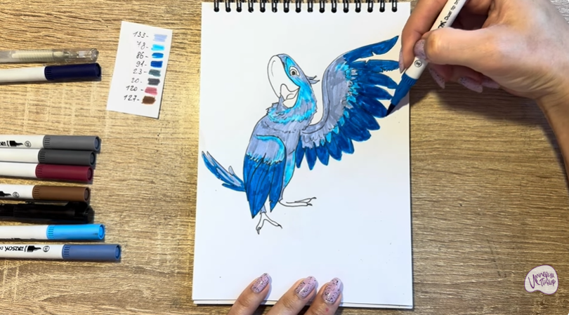 Рисуем Голубчик из "Рио" 