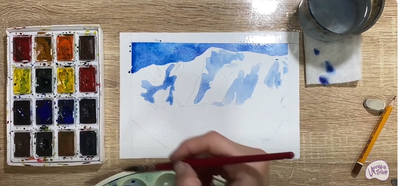 Рисуем Сход лавины