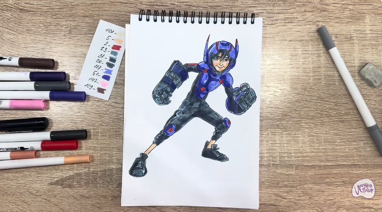 Рисуем Хиро Хамада из "Город Героев"