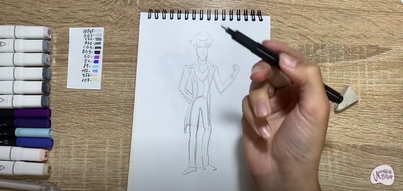 Рисуем Кощей Кощеевич из "Царевны"