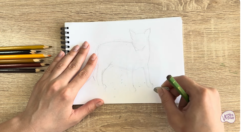 Рисуем Кот породы Оцикет