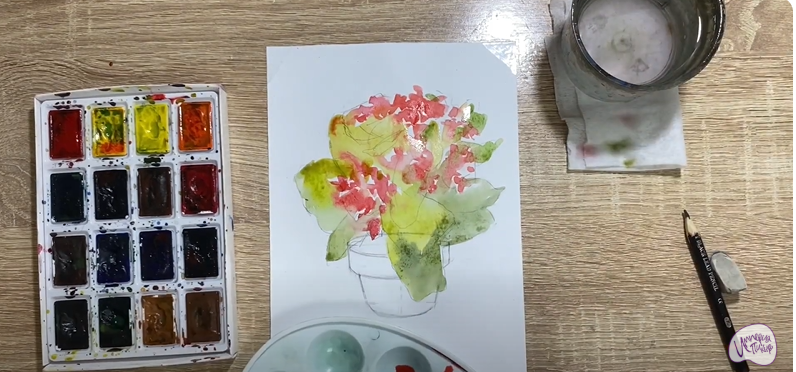 Рисуем Каланхоэ