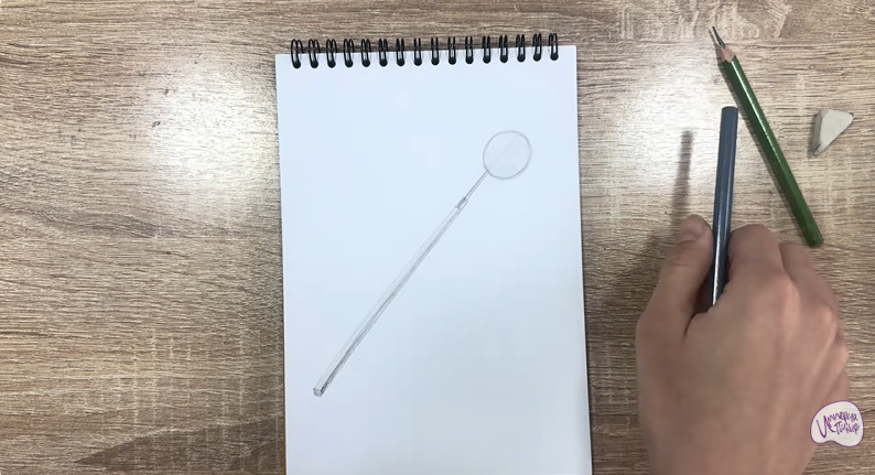 Рисуем Стоматологическое зеркало