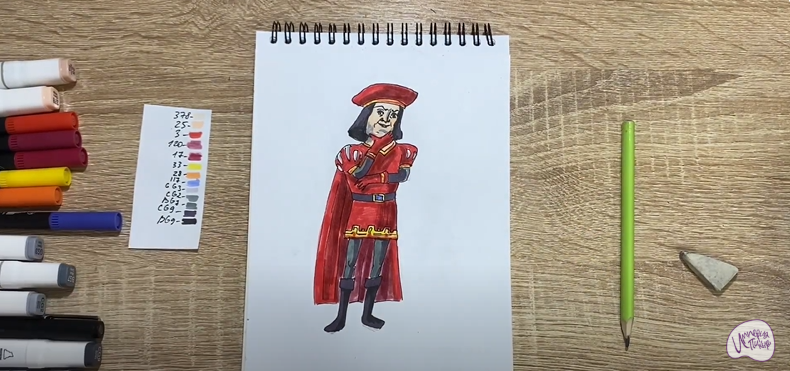 Рисуем Лорд Фаркуад из "Шрека"