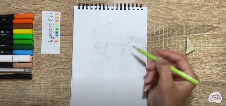 Рисуем Деннис из "Монстры на каникулах"
