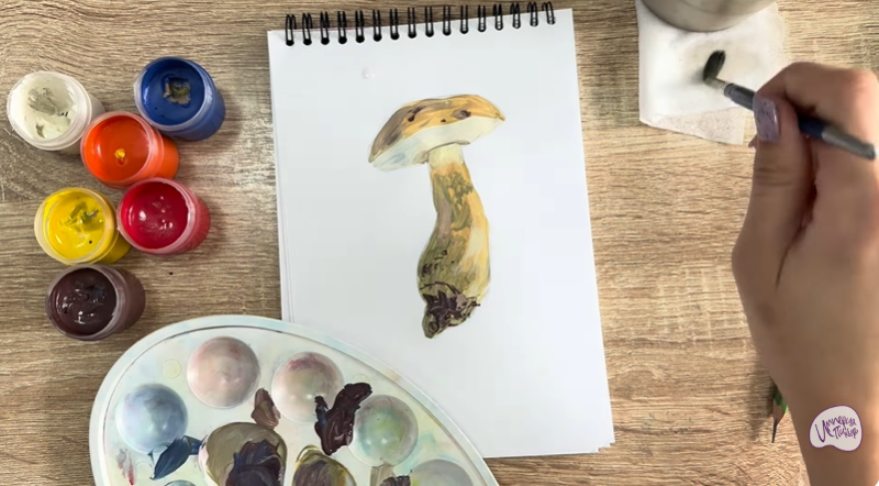 Рисуем Жёлчный гриб