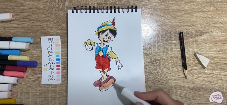 Рисуем Пиноккио