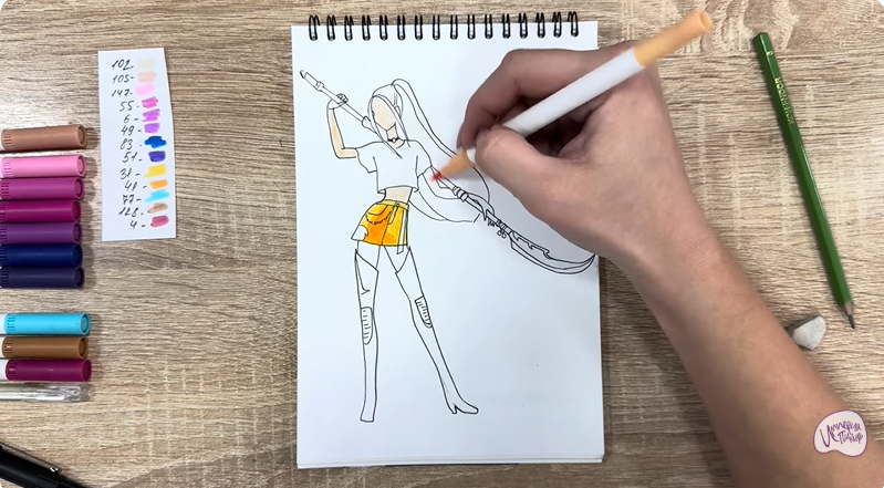 Рисуем Мира из "Кейпоп-охотницы на демонов"