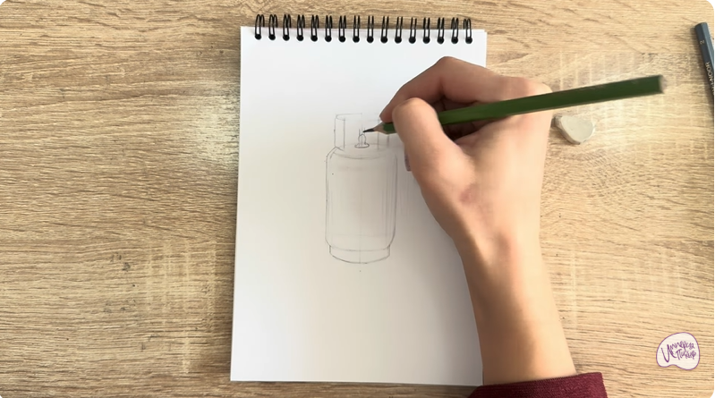 Рисуем Газовый баллон