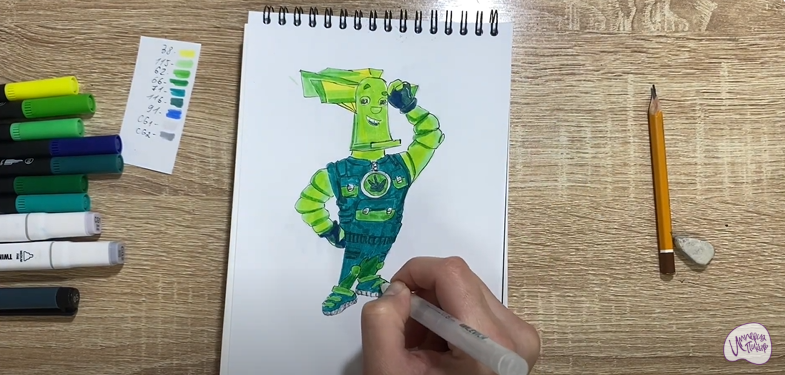 Рисуем Папус из "Фиксики"
