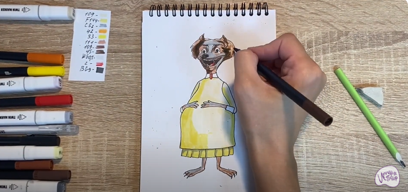 Рисуем Ванда из "Монстры на каникулах"