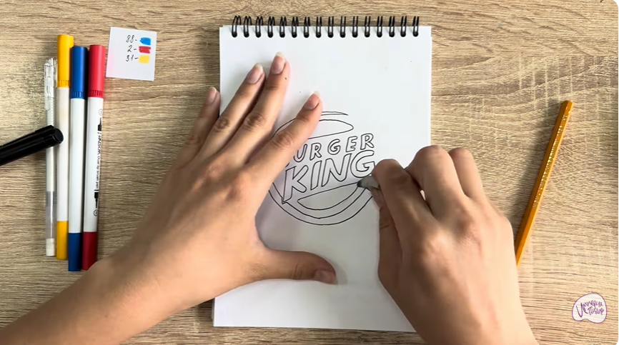 Рисуем Лого "BURGER KING"