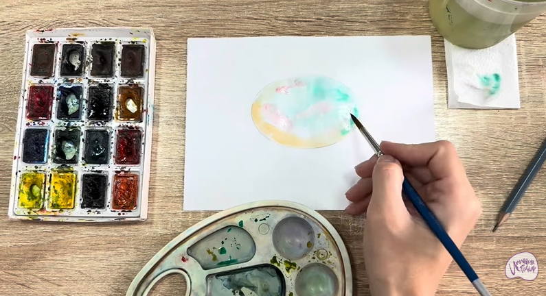 Рисуем Камень опал