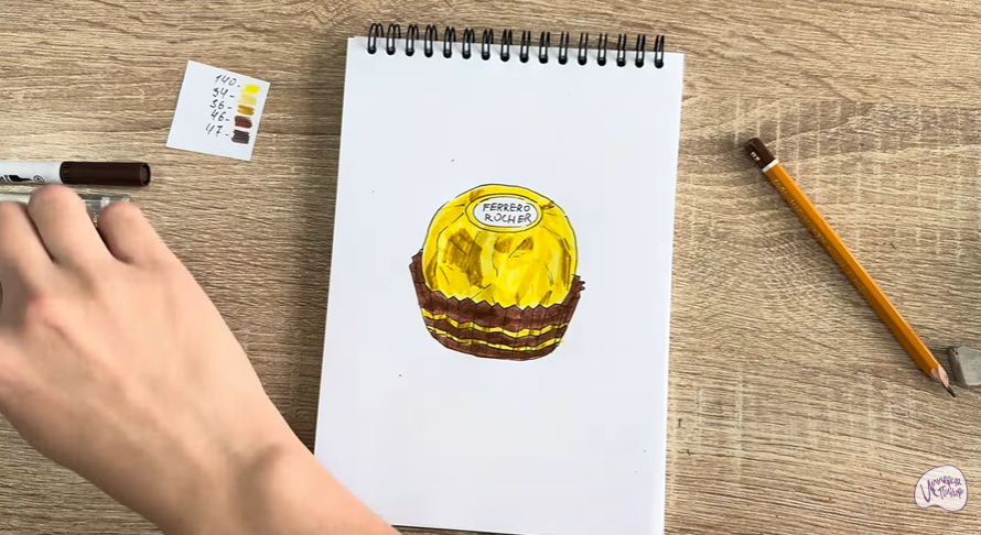 Рисуем Конфета Ферреро