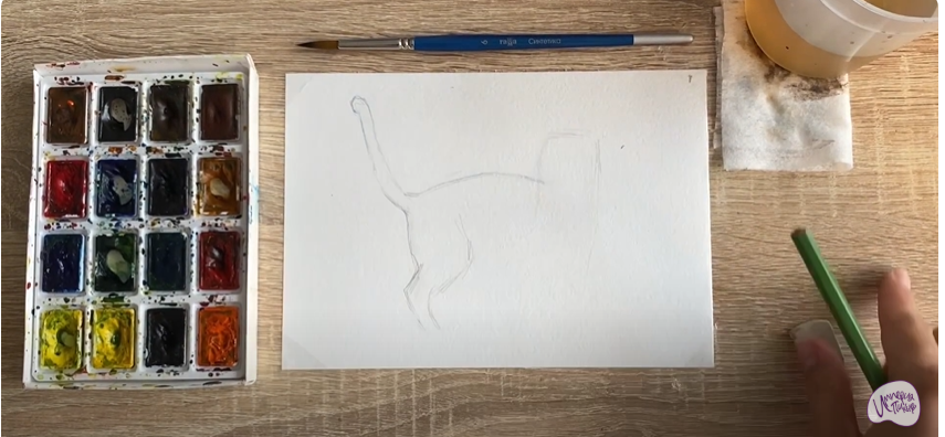 Рисуем Бенгальская кошка