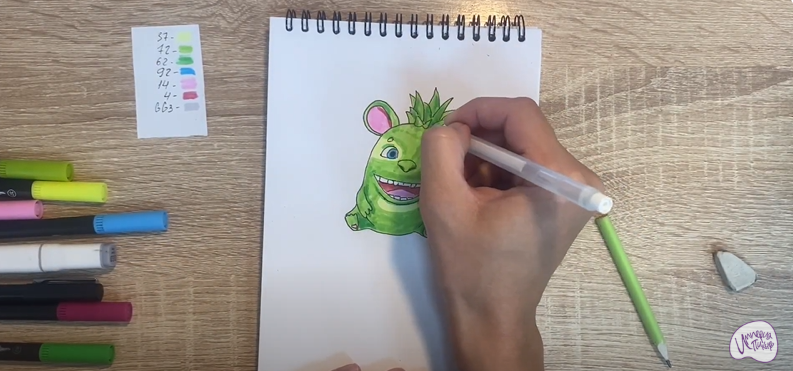 Рисуем Пиля из "Монсики"