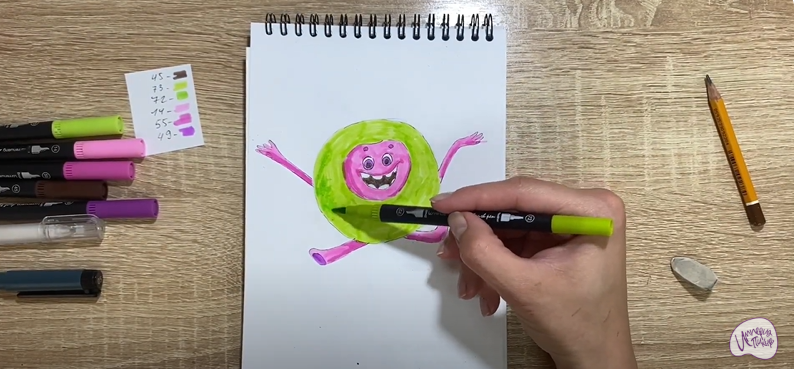 Рисуем Бублик из "Геройчики"