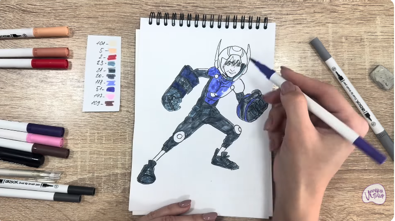 Рисуем Хиро Хамада из "Город Героев"