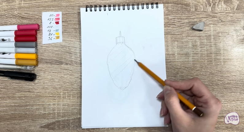 Рисуем Ёлочная игрушка