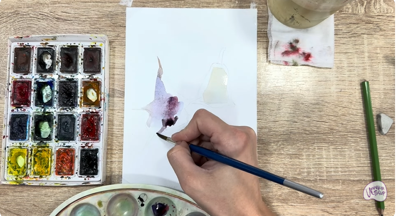 Рисуем Водяной орех