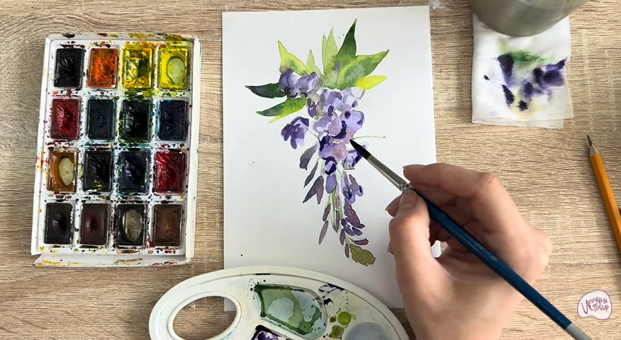 Рисуем Глициния