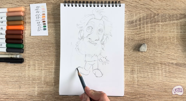 Рисуем Нафаня из фильма "Домовёнок Кузя"