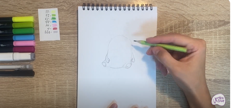 Рисуем Пиля из "Монсики"