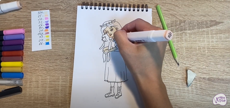 Рисуем Соня из "Царевны"