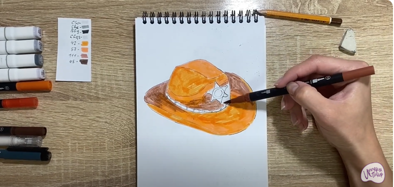 Рисуем Шляпа шерифа