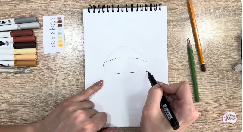 Рисуем Кекс "Зебра"