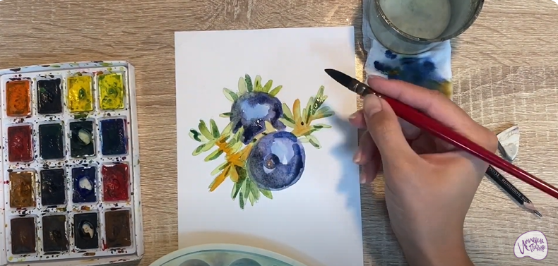 Рисуем Водяника чёрная