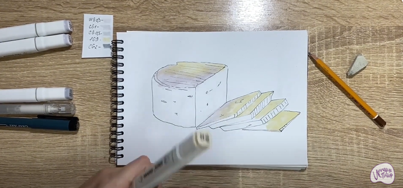 Рисуем Сыр "Фета"