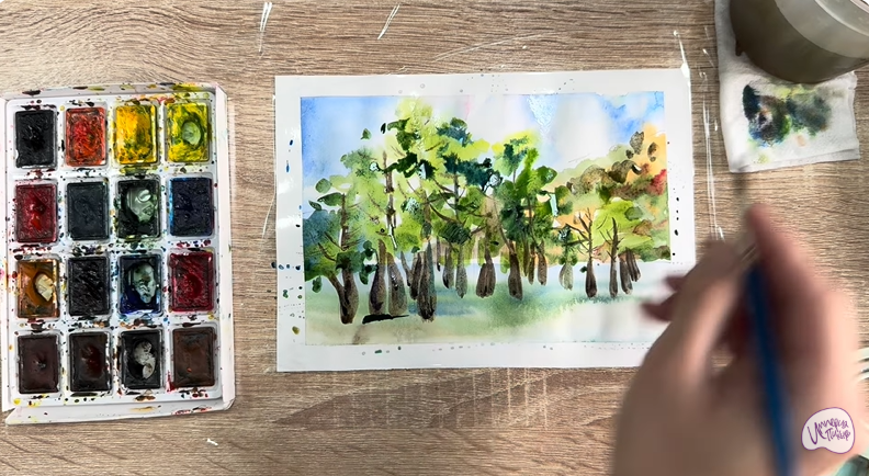 Рисуем Озеро Сукко