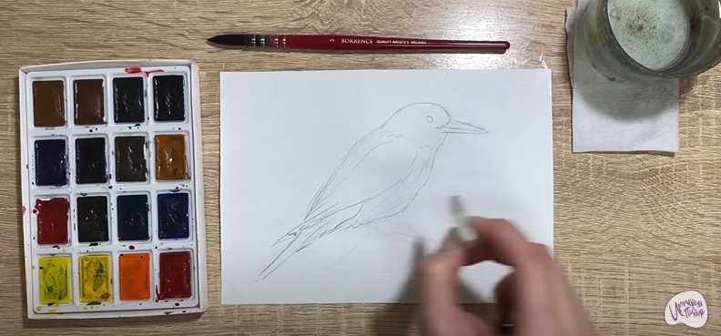 Рисуем Кедровка