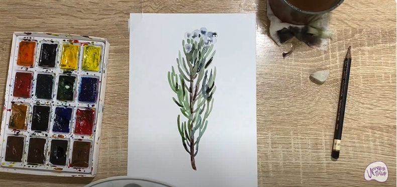Рисуем Цветок "Бруния"