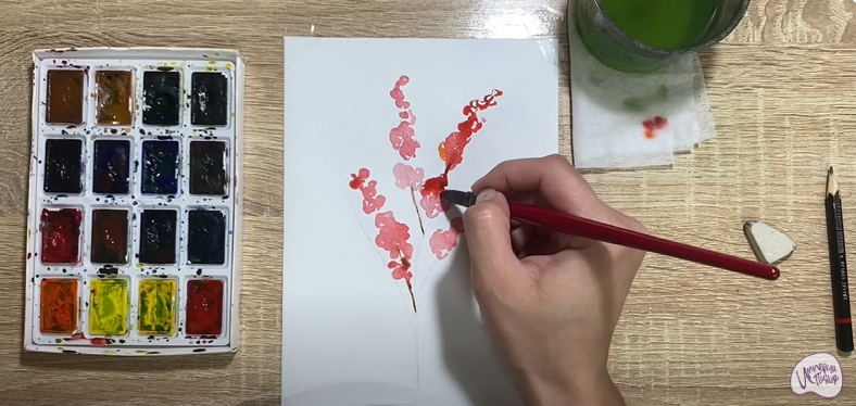 Рисуем Цветок "Илекс"