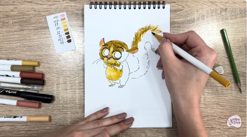 Рисуем Морт из "Мадагаскар"